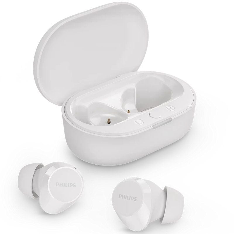 Auricular Bluetooth Philips TAT1209 com Estojo de Carregamento / 6h de Autonomia / Branco