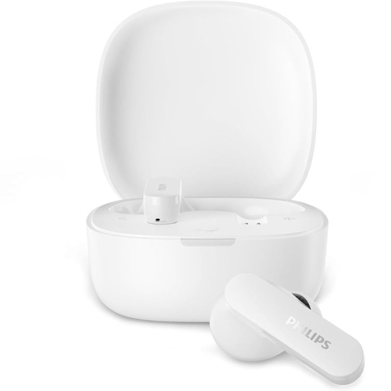 Auscultadores Bluetooth Philips TAT2100WT com Estojo de Carregamento / Autonomia de 8 Horas / Branc…