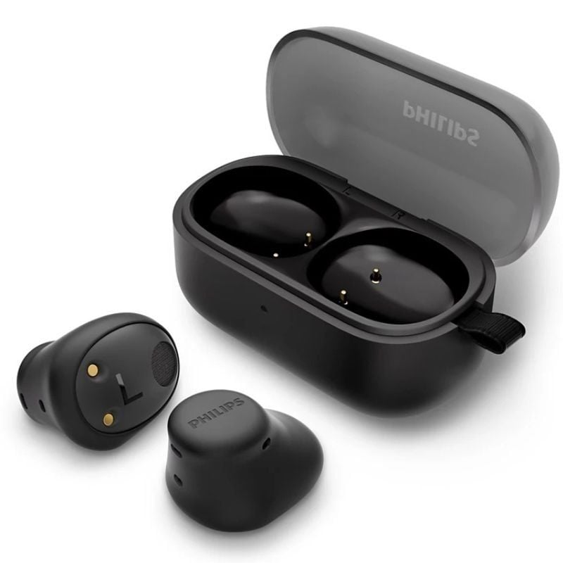 Auricular Bluetooth Philips TAT2149 com Estojo de Carregamento / 6h de Autonomia / Preto