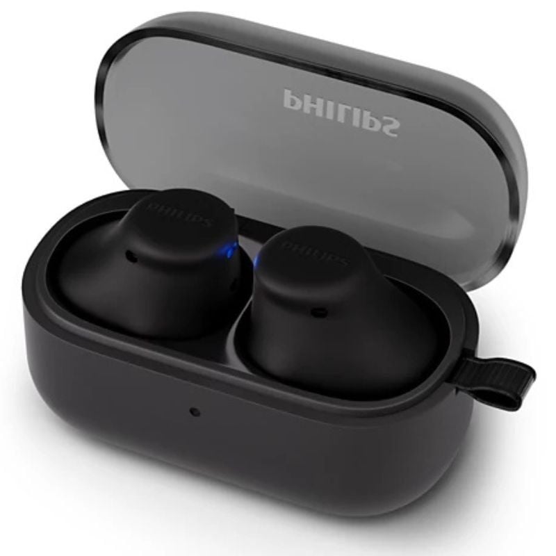 Auricular Bluetooth Philips TAT2149 com Estojo de Carregamento / 6h de Autonomia / Preto