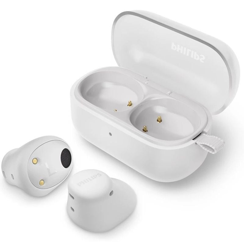 Auricular Bluetooth Philips TAT2149 com Estojo de Carregamento / 6h de Autonomia / Branco