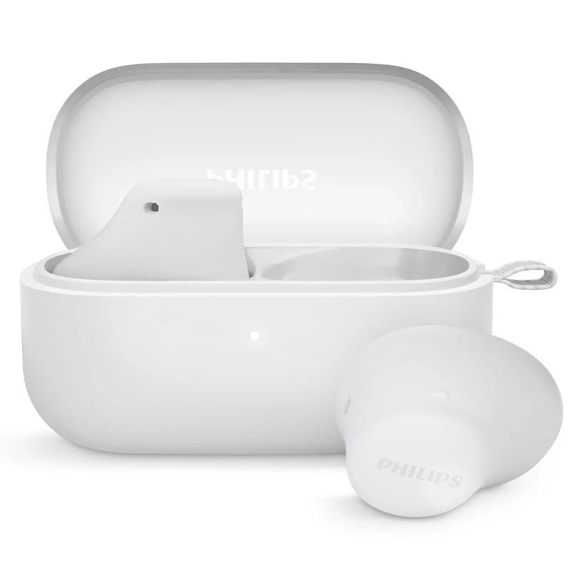 Auricular Bluetooth Philips TAT2149 com Estojo de Carregamento / 6h de Autonomia / Branco
