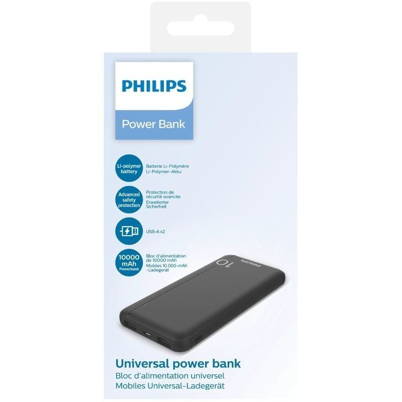 Powerbank 10000mah Philips DLP1810NB / 62 / Preto