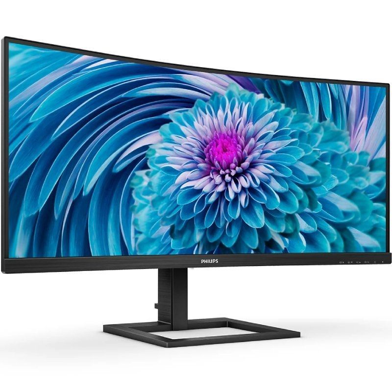 Monitor Profissional Philips 346E2CUAE 34" / WQHD / Multimédia / Ajustável em Altura / Preto