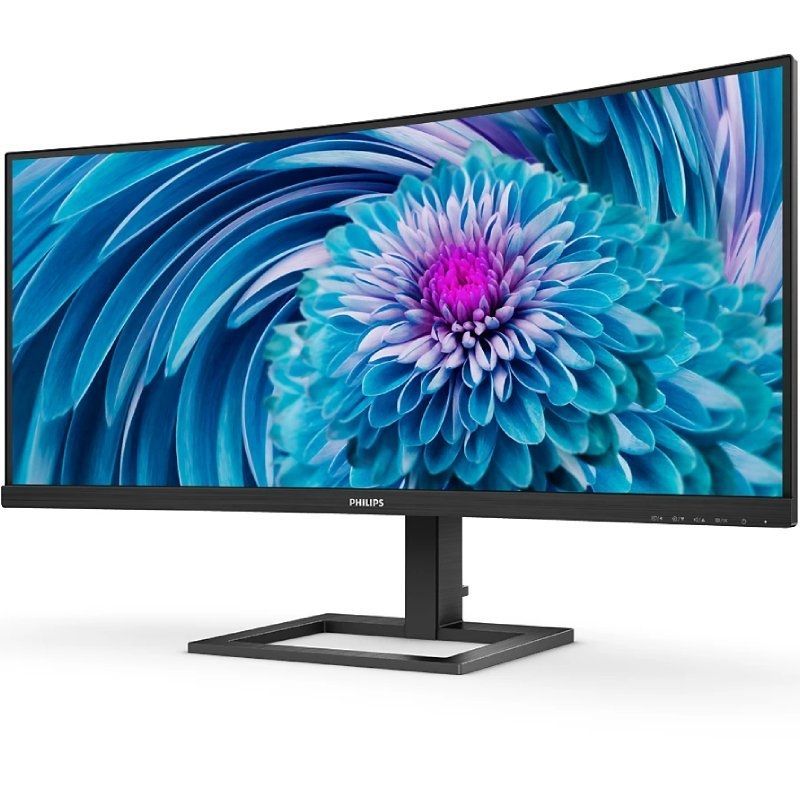 Monitor Profissional Philips 346E2CUAE 34" / WQHD / Multimédia / Ajustável em Altura / Preto