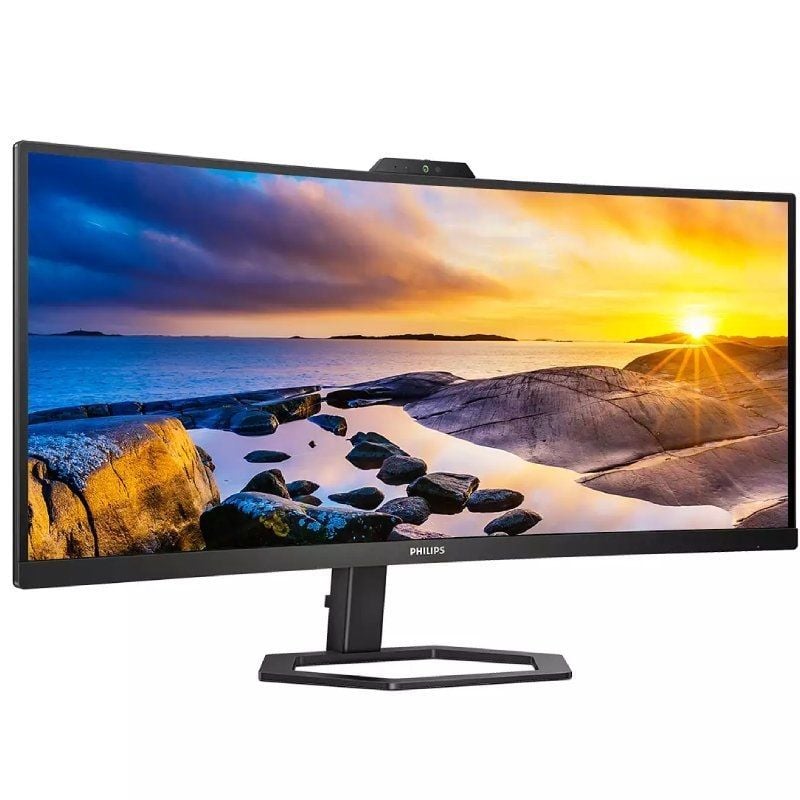 Philips 34E1C5600HE 34" / WQHD / Webcam / Multimédia / Ajustável em Altura / Preto Monitor Profissi…