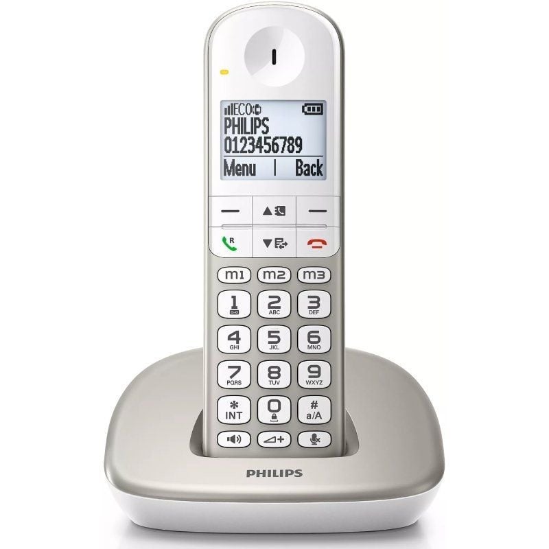 Telefone sem Fios Philips XL4901S / 23 / Prateado e Branco