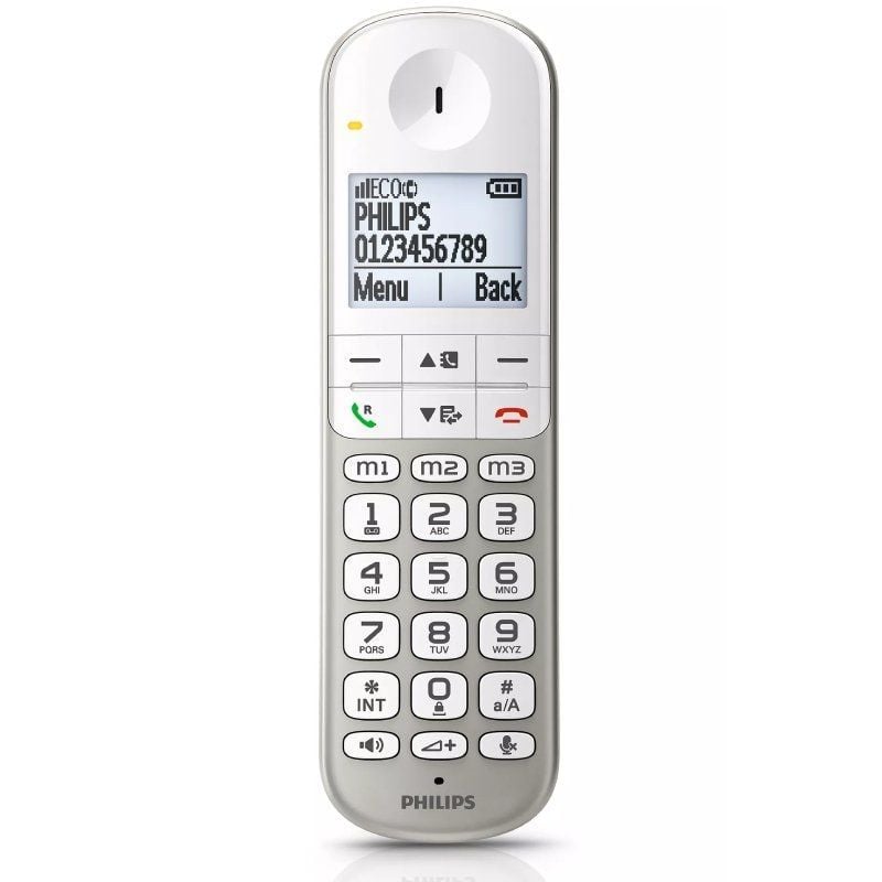 Telefone sem Fios Philips XL4901S / 23 / Prateado e Branco