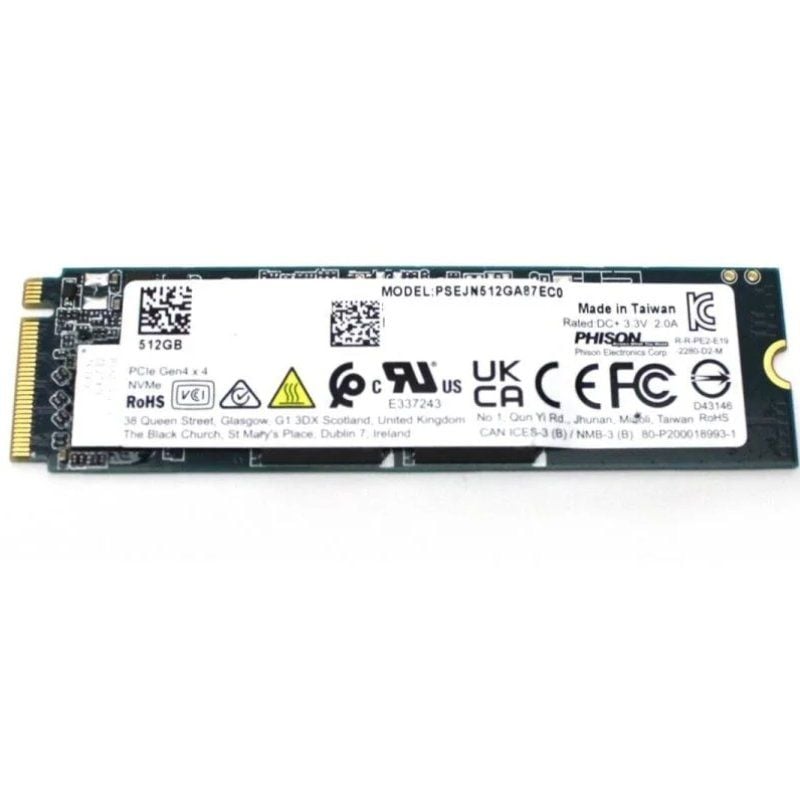 Phison SSD PSENN512GA87QC0 512GB / M.2 2280 PCIe Gen4 / Capacidade Total