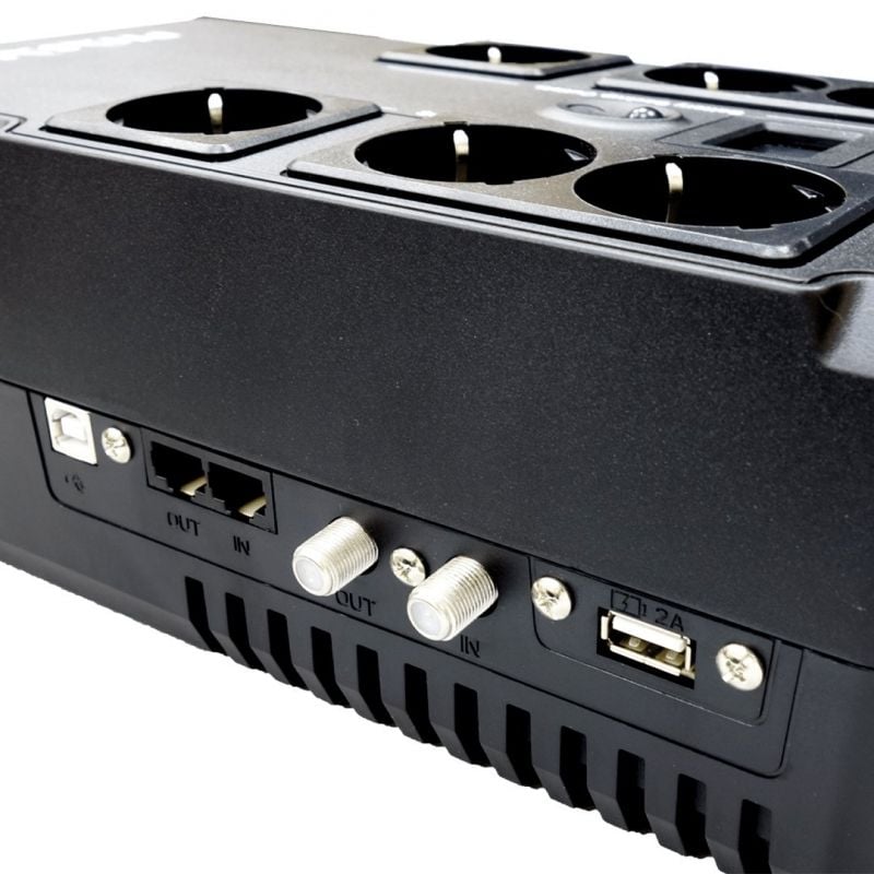 UPS Interactiva da Linha Phasak Kryptos 800 VA / 480W / 6 Saídas / Formato de Bloco