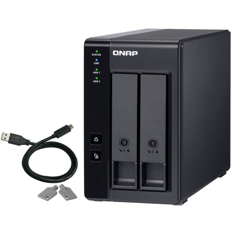 DAS QNAP Tr-002 / 2 Compartimentos 3,5"- 2,5" / Formato de Torre