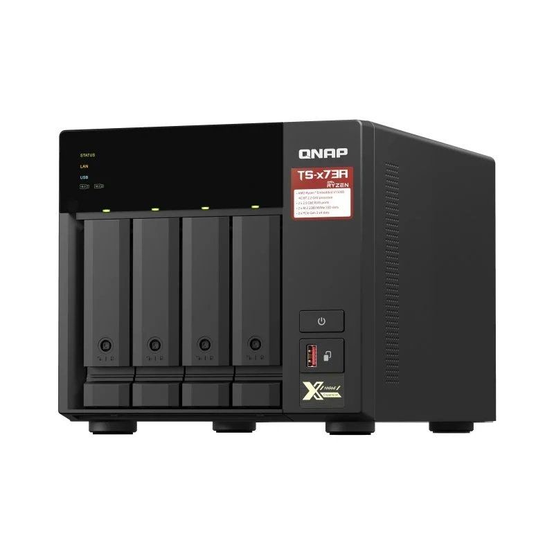 QNAP Ts-473a-8g NAS / 4 Compartimentos 3,5"- 2,5" / 8GB DDR4 / Formato de Torre
