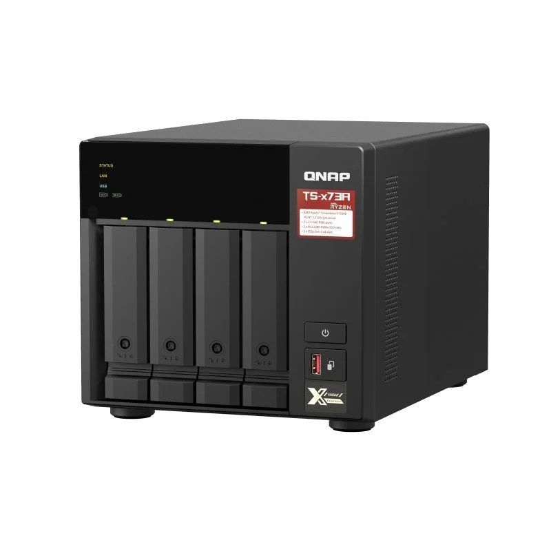QNAP Ts-473a-8g NAS / 4 Compartimentos 3,5"- 2,5" / 8GB DDR4 / Formato de Torre