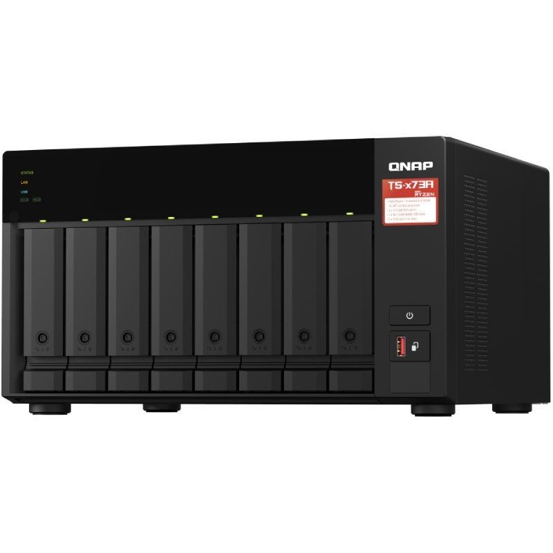 QNAP Ts-873a NAS / 8 Compartimentos 3,5"- 2,5" / 8GB DDR4 / Formato de Torre