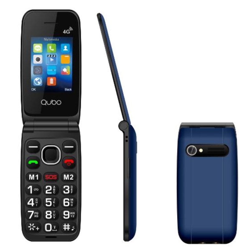 Telemóvel Qubo Neonw-bl 4G para Idosos / Azul