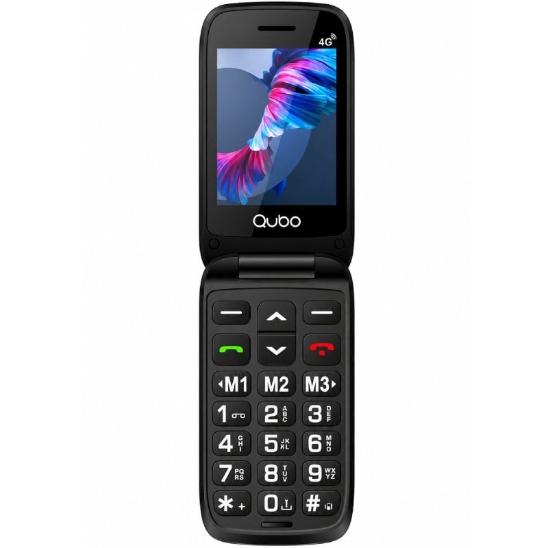 Telemóvel Qubo P-220bkc 4G para Idosos / Preto