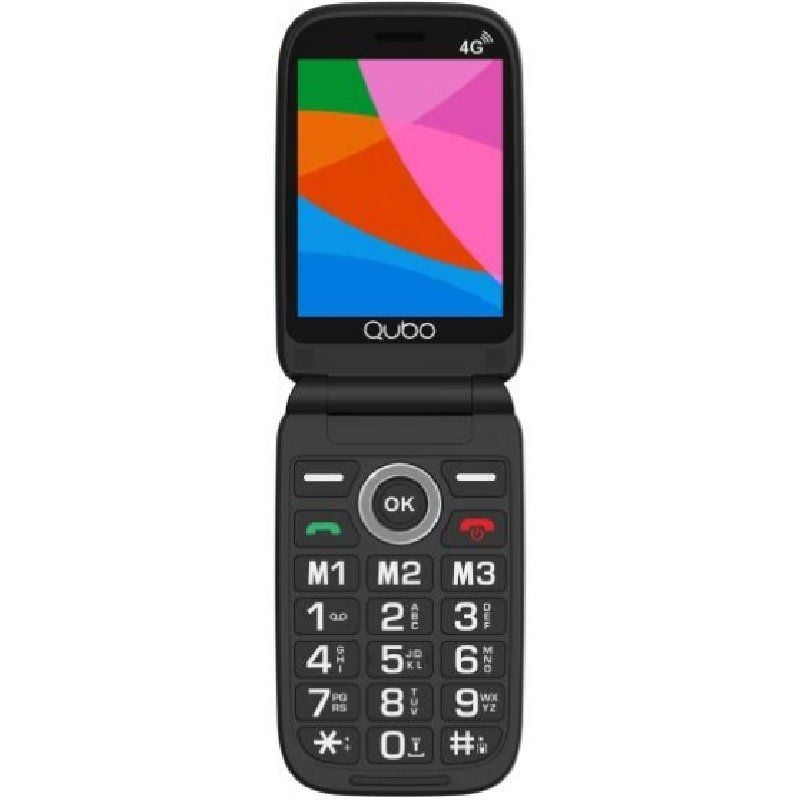 Telemóvel Qubo X-d340 4G para Seniores / Preto