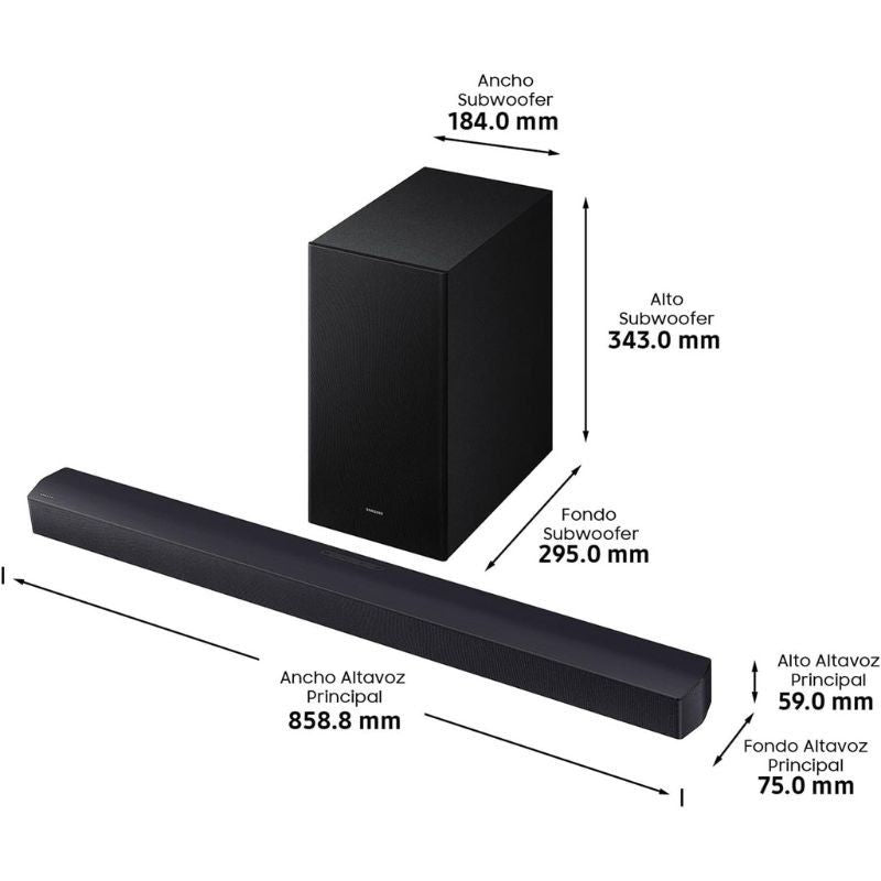 Barra de Som Bluetooth Samsung B450F Série B 2.1 2025 / 2.1