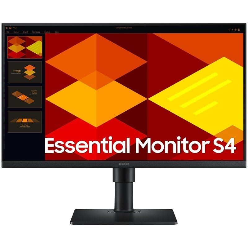 Monitor Profissional Samsung Essential Monitor S4 S40GD S24D402GAU / 24" / Full HD / Altura Ajustáv…
