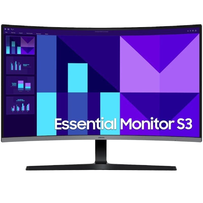 Monitor Profissional Curvo Samsung Essential S39GD S32D392GAU 32" / Full HD / Preto