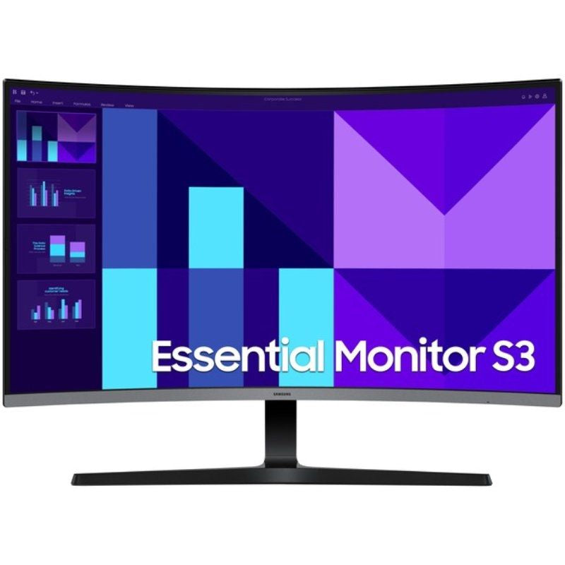 Monitor Curvo Profissional Samsung Essential S3 S39GD S32D396GAU 32" / Full HD / Multimédia / Preto…