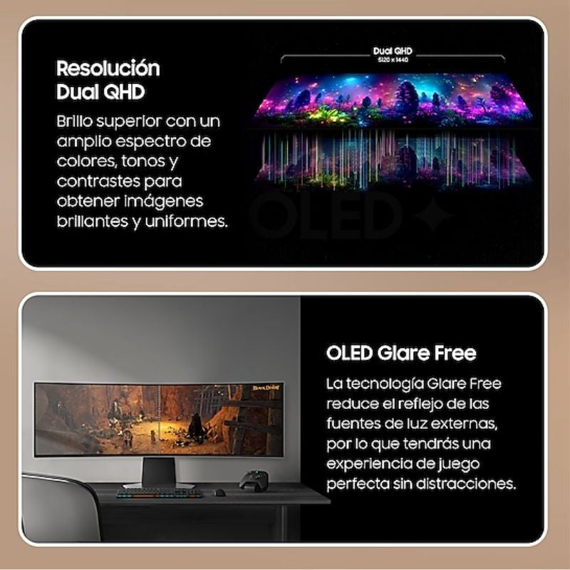 Samsung Odyssey OLED G9 S49DG950SU 49" / Dual QHD / 1ms / 240hz / OLED / Ajustável em Altura / Prat…