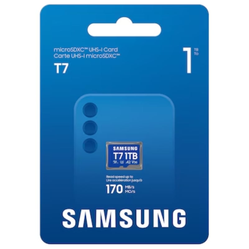 Cartão de Memória Samsung P7 de 1 Tb, Microsd XC / Classe 10 / 170 MB / S