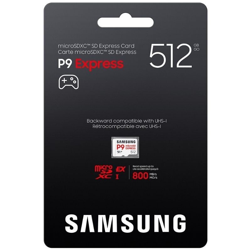 Cartão de Memória Samsung P9 Express 512GB Microsd XC / Classe 10 / 800mbs