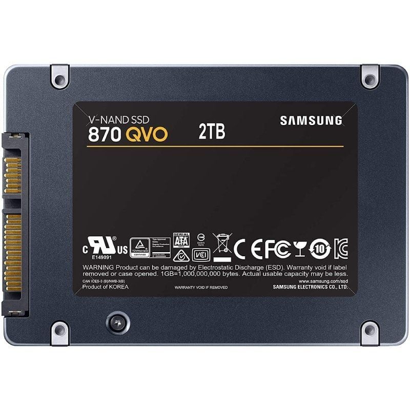 SSD Samsung 870 QVO 2TB / SATA III / Capacidade Total