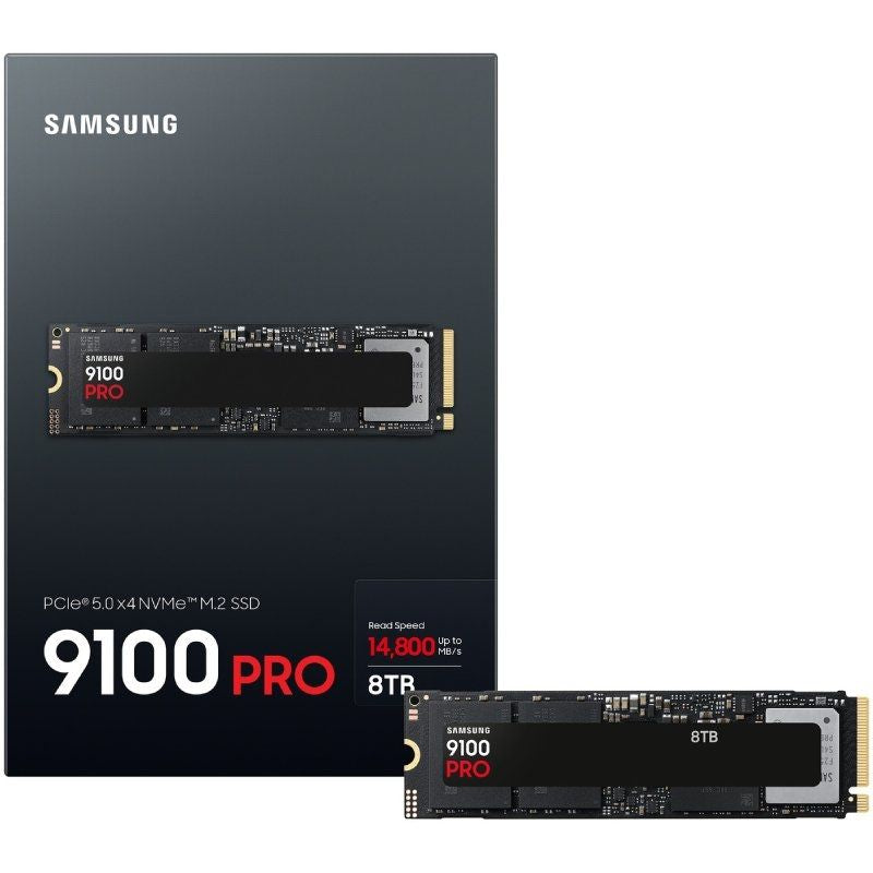 SSD Samsung 9100 PRO 8TB / M.2 2280 PCIe Gen5 / Capacidade Total