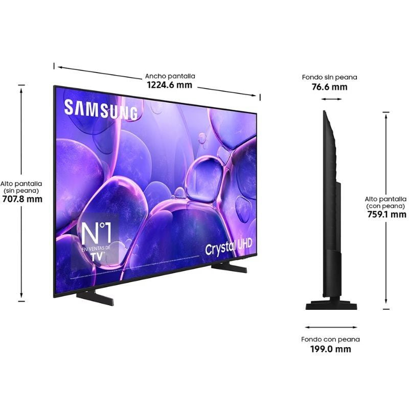 Samsung LED Crystal UHD TV TU50U8005FU 55" / Ultra HD 4K / Smart TV / Wifi