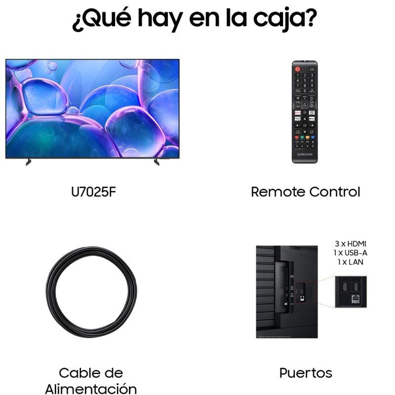 Samsung Crystal UHD TV TU85U7025FK 85" / Ultra HD 4K / Smart TV / Wifi