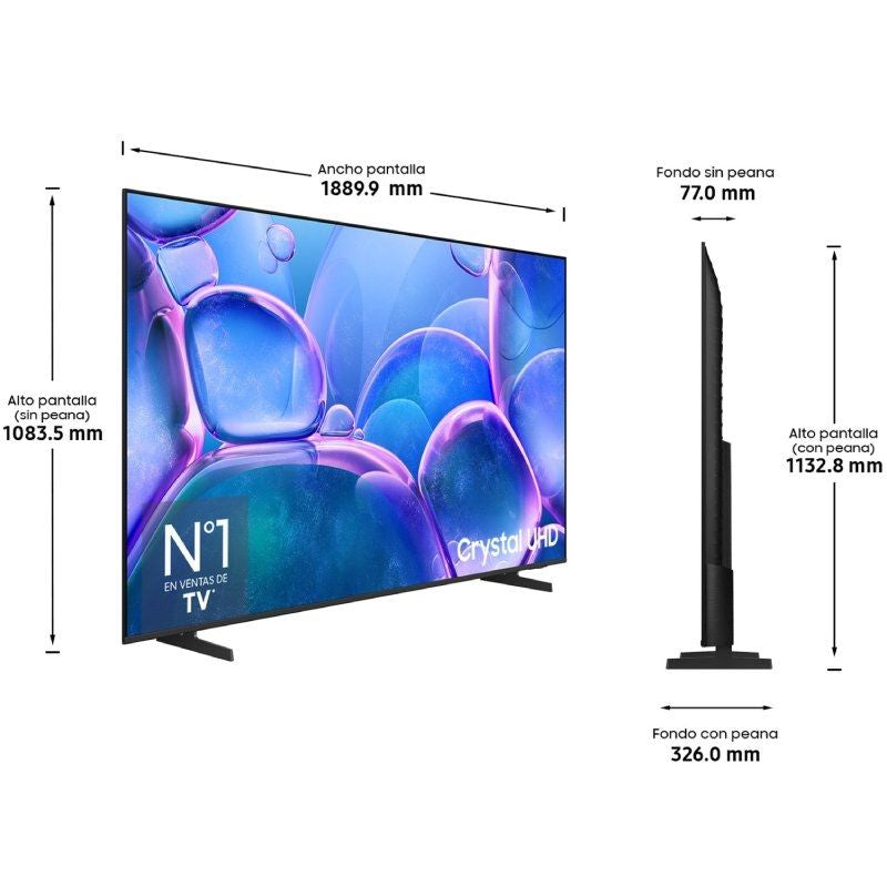 Samsung Crystal UHD TV TU85U7025FK 85" / Ultra HD 4K / Smart TV / Wifi