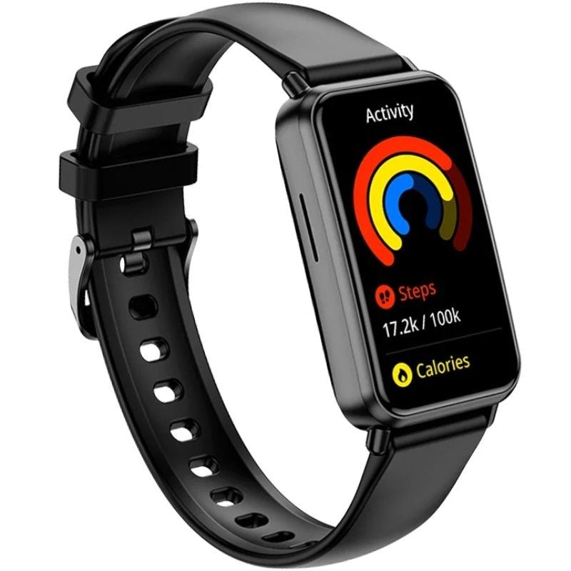 SPC Duo Fit Smartwatch / Notificações / Ritmo Cardíaco / Preto Escuro