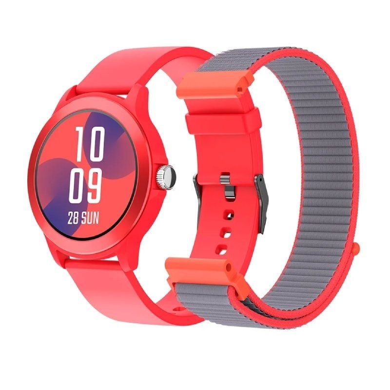Smartwatch SPC Smartee Duo Vivo 9651R / Notificações / Ritmo Cardíaco / Vermelho / Inclui Bracelete…