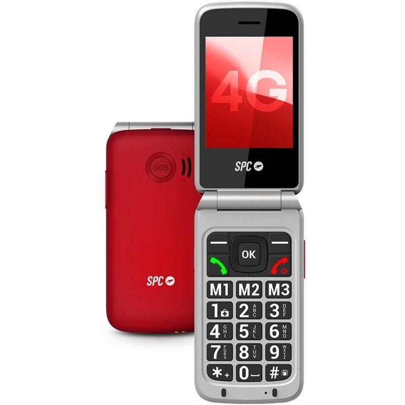 SPC Stella 3 Telemóvel para Seniores / 4G / Vermelho