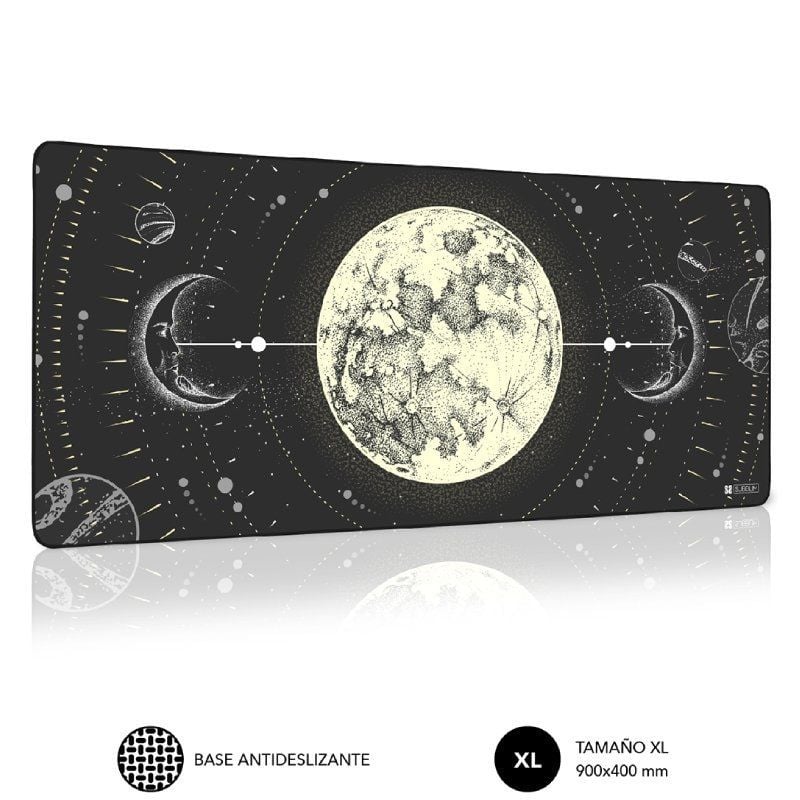Subblim Submp-01puw04 Tapete de Rato Lunar XL / 900 X 400 X 3 Mm