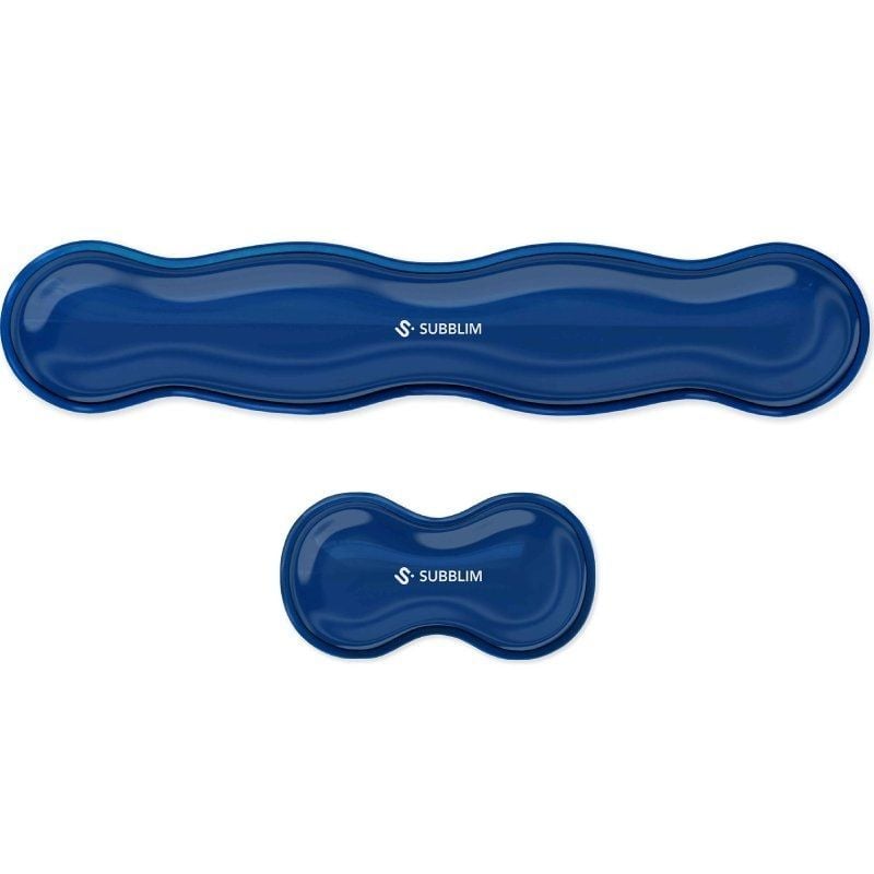 Conjunto de 2 Apoios de Pulso Subblim Ergo Crystal Flex / Azul Escuro