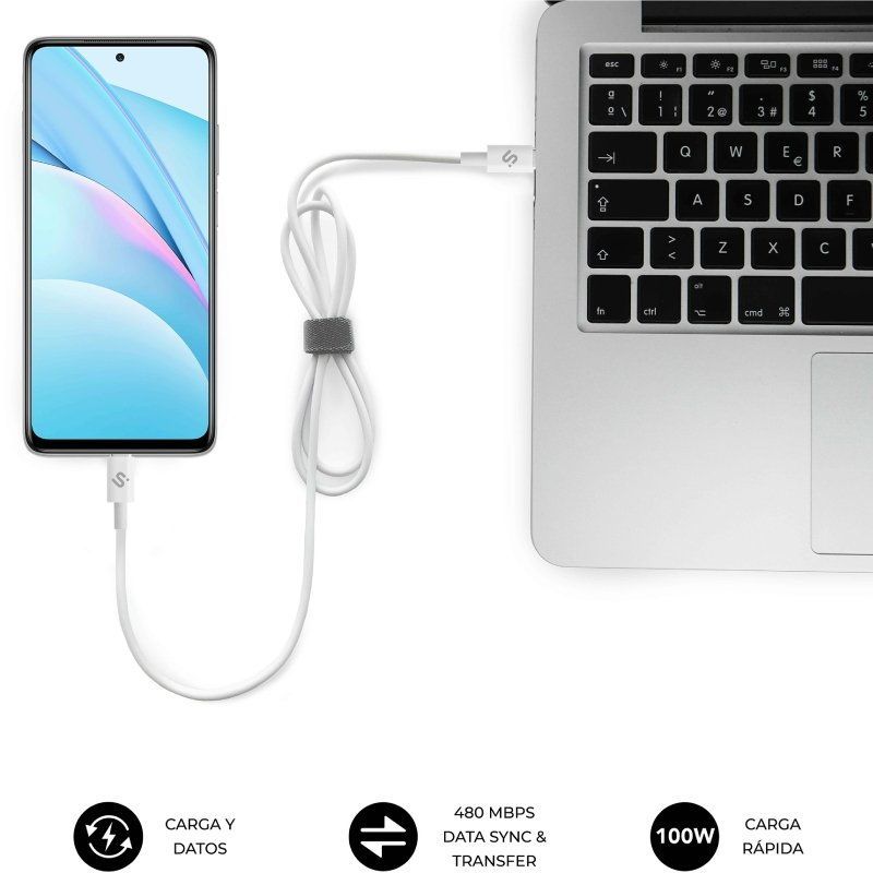 Cabo USB 2.0 Sublimador USB 2.0 Tipo C Plus / Macho USB Tipo C - Macho USB Tipo C / Até 100W / 480m…