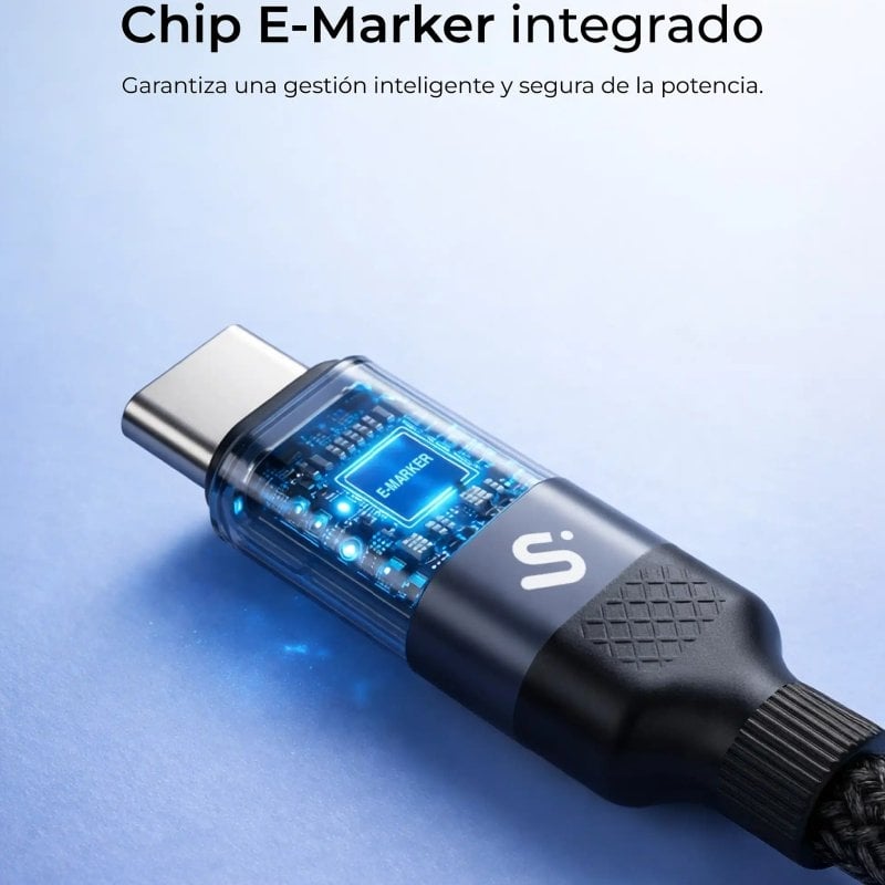 Cabo USB 2.0 Tipo C Sublim Powermag LED / USB Tipo C Macho - USB Tipo C Macho / Até 100 W / 480 Mbp…