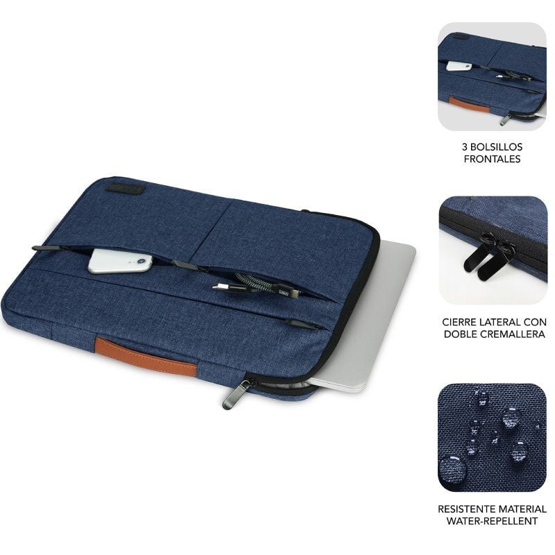 Bolsa Subblim Air Padding 360 para Computadores Portáteis Até 15,6" / Azul