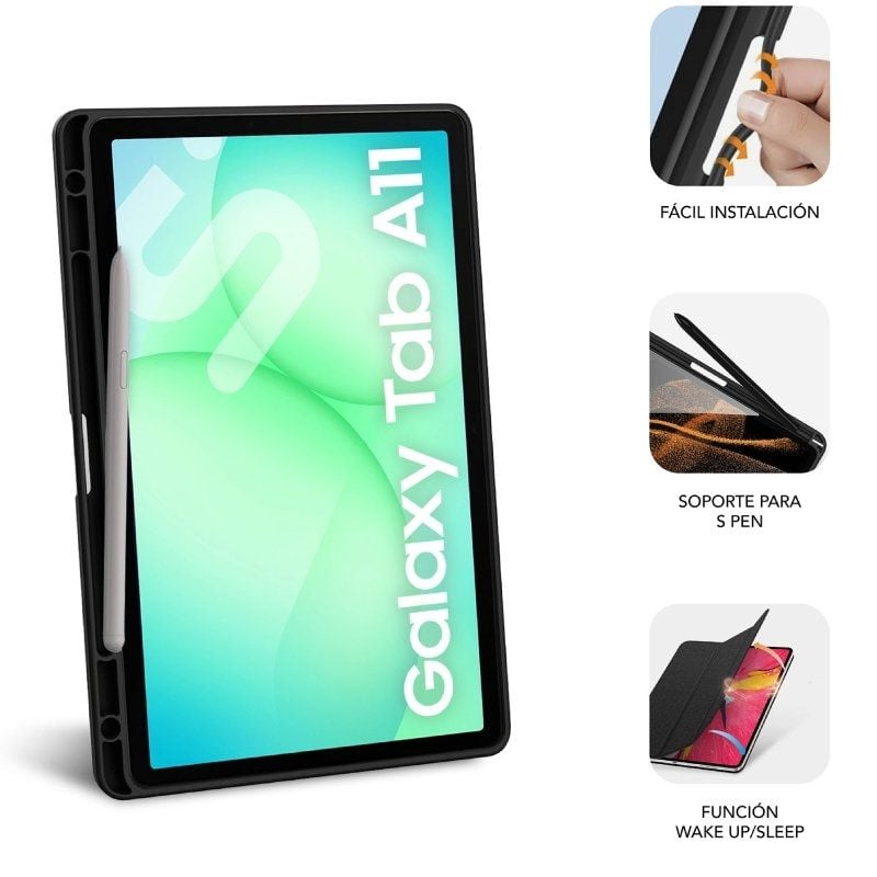 Capa Anti-choque Subblim Clear Shock Case para Samsung A11 8.7" / Preto