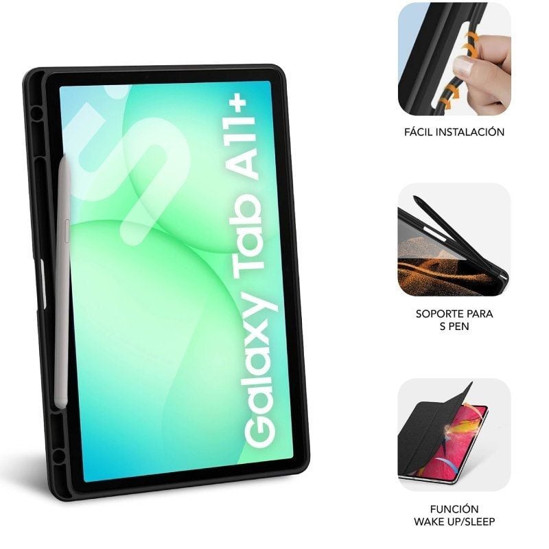 Capa Anti-choque Subblim Clear Shock Case para Samsung A11+ / Preto