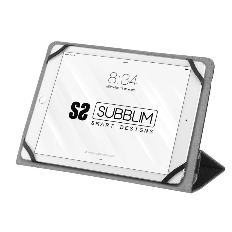 Estojo de Suporte Subblim Clever para Tablets de 9"-10,1" / Preto