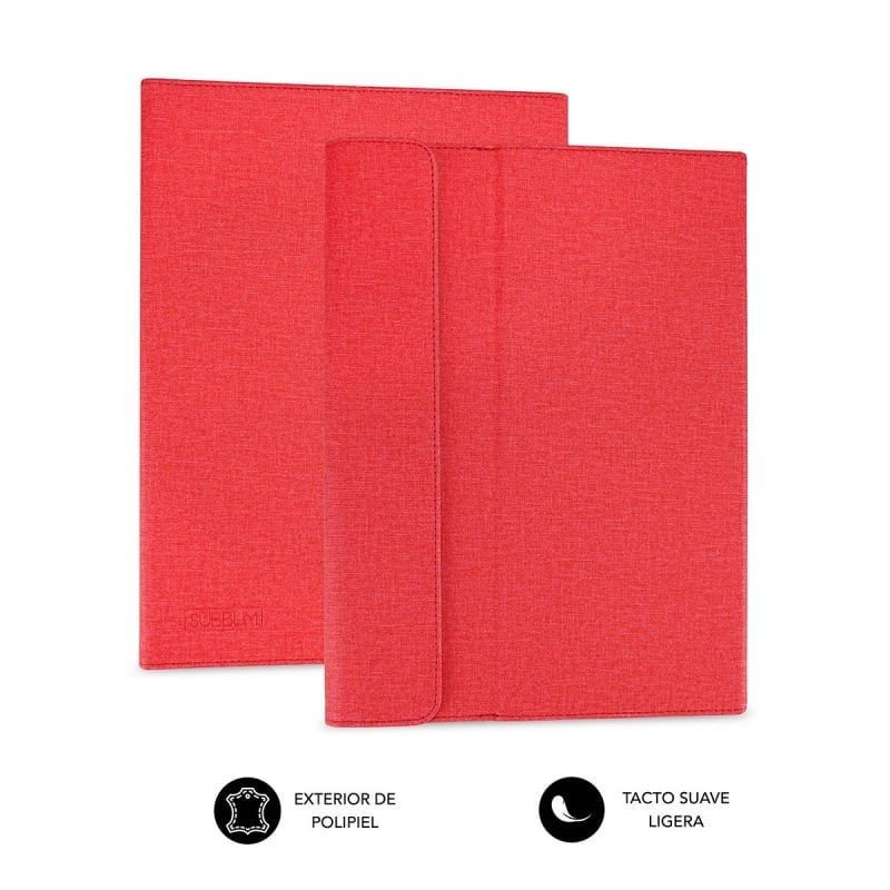 Estojo de Suporte Subblim Clever para Tablets de 9"-10,1" / Vermelho