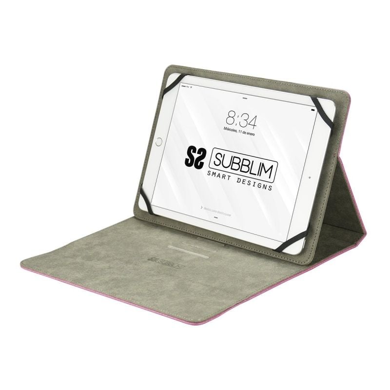 Estojo de Suporte Subblim Clever para Tablets de 9"-10,1" / Rosa