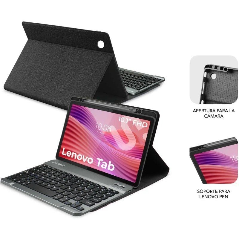 Capa Anti-choque Subblim Lenovo Tab 10.1" 2025 com Teclado / Preto
