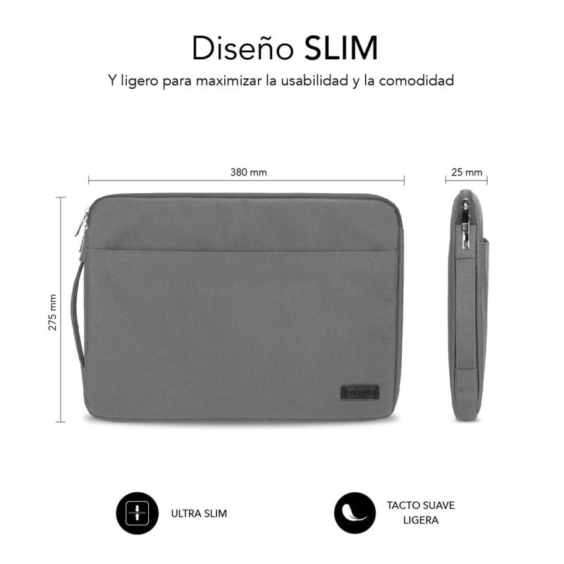 Bolsa para Computador Portátil Subblim Urban para Computadores Portáteis Até 14" / Cinzento