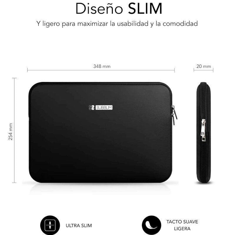 Bolsa para Portátil Subblim Business Bolsa para Portátil em Neopreno 13,3"-14" / Preto