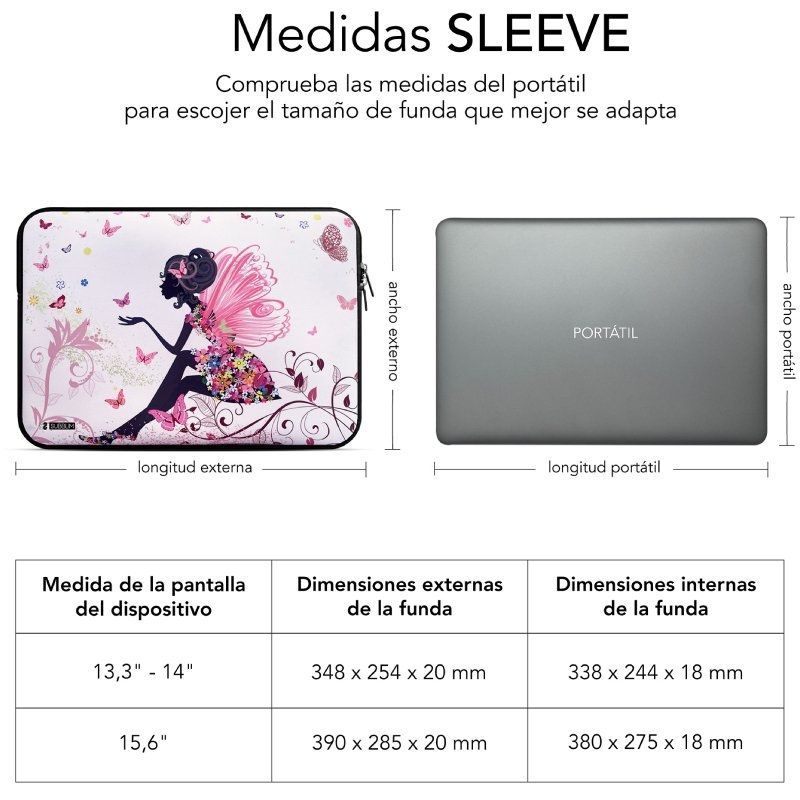 Subblim Trendy Sleeve Neo Hada para Portáteis Até 14".